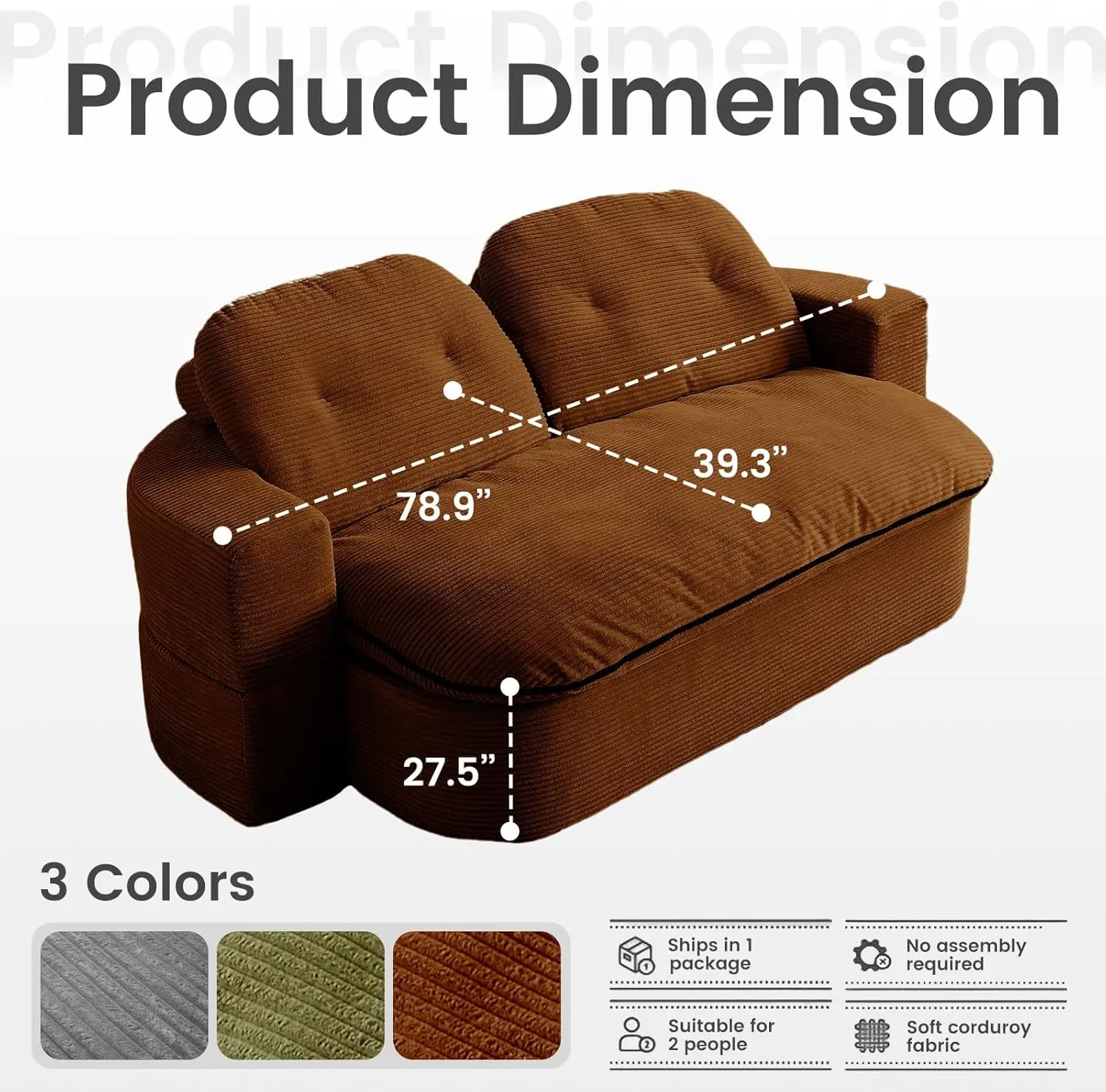Convertible Folding Sofa Bed 78.9