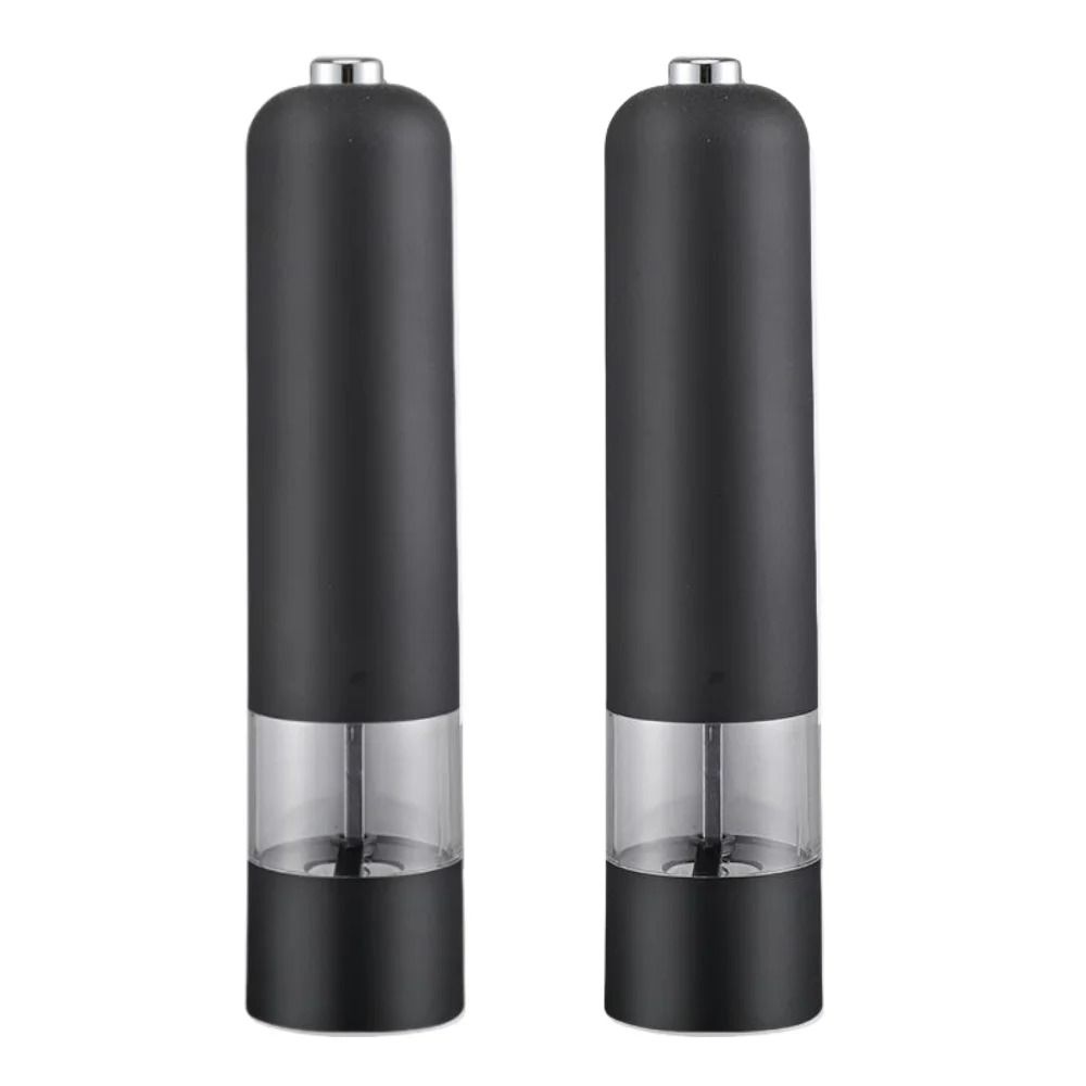 AutoGrind Electric Salt and Pepper Grinder Stainless Steel Automatic Pepper Mill One Hand Operation with LED Light