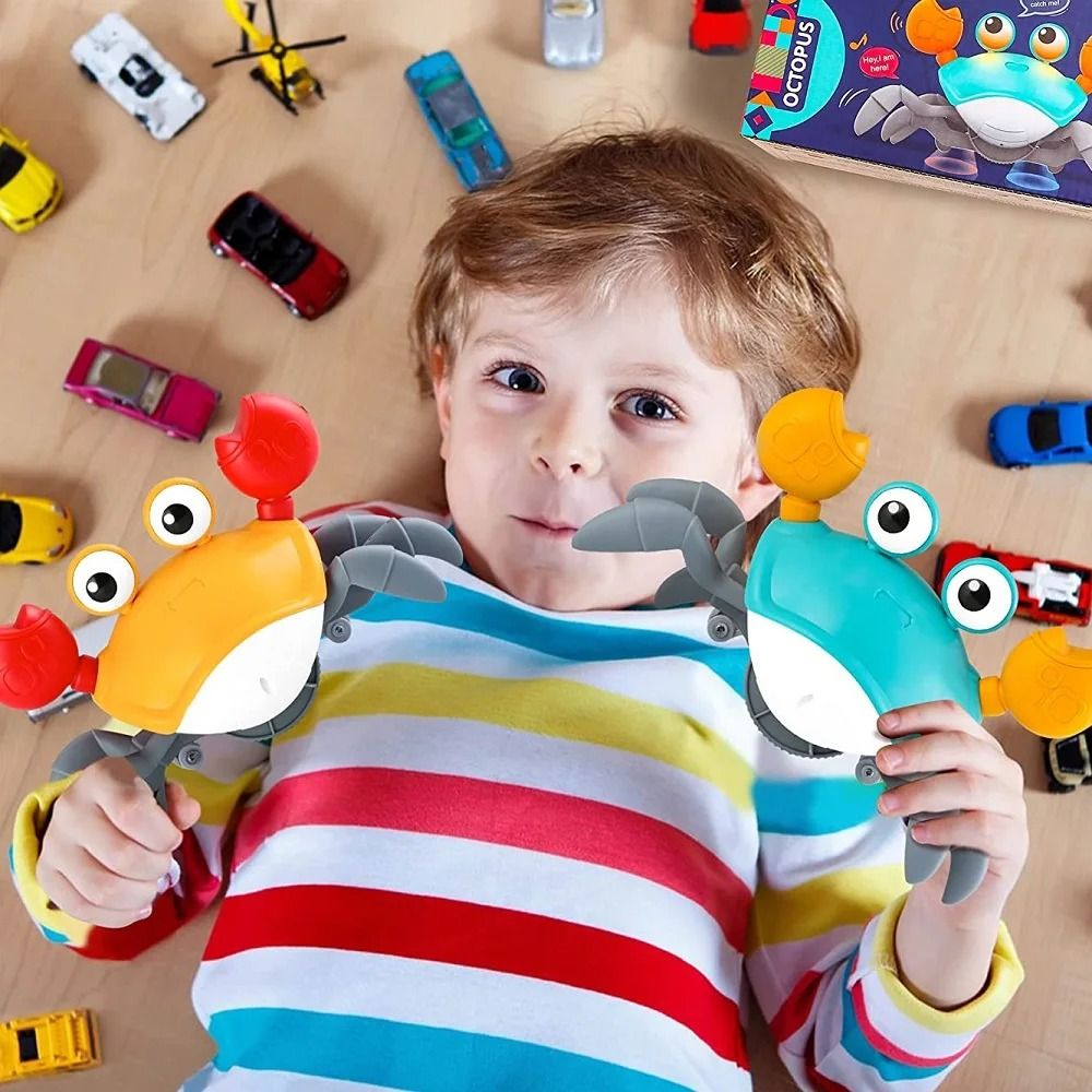Dancing Crab Run Away Toy For Babies Crawling Interactive Fun