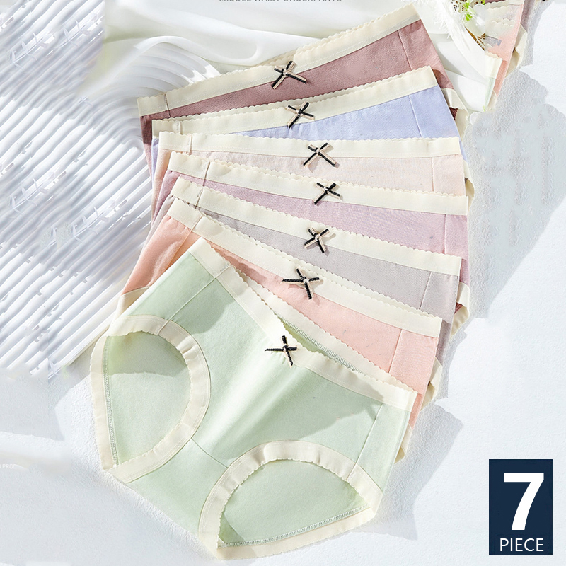 Women Cotton Underwear Sexy Panty with Cute Bow