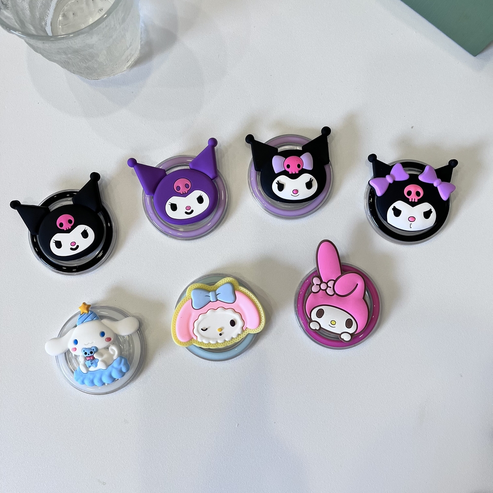 Sanrio Magnetic Phone Grip Stand with Kuromi and My Melody Design