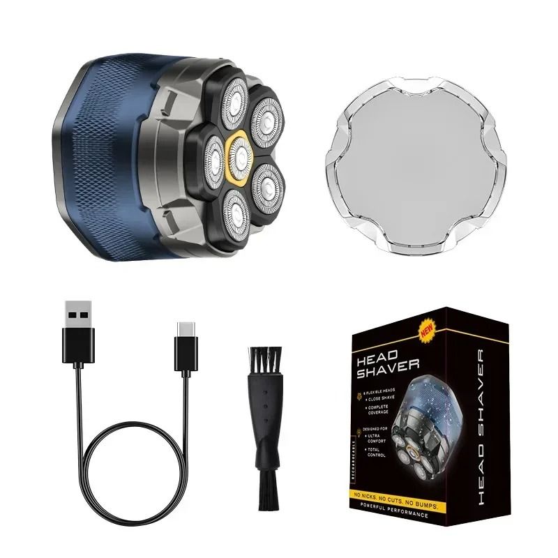 Tinsol 6D Magnetic Electric Razor Rechargeable Waterproof Head Shaver