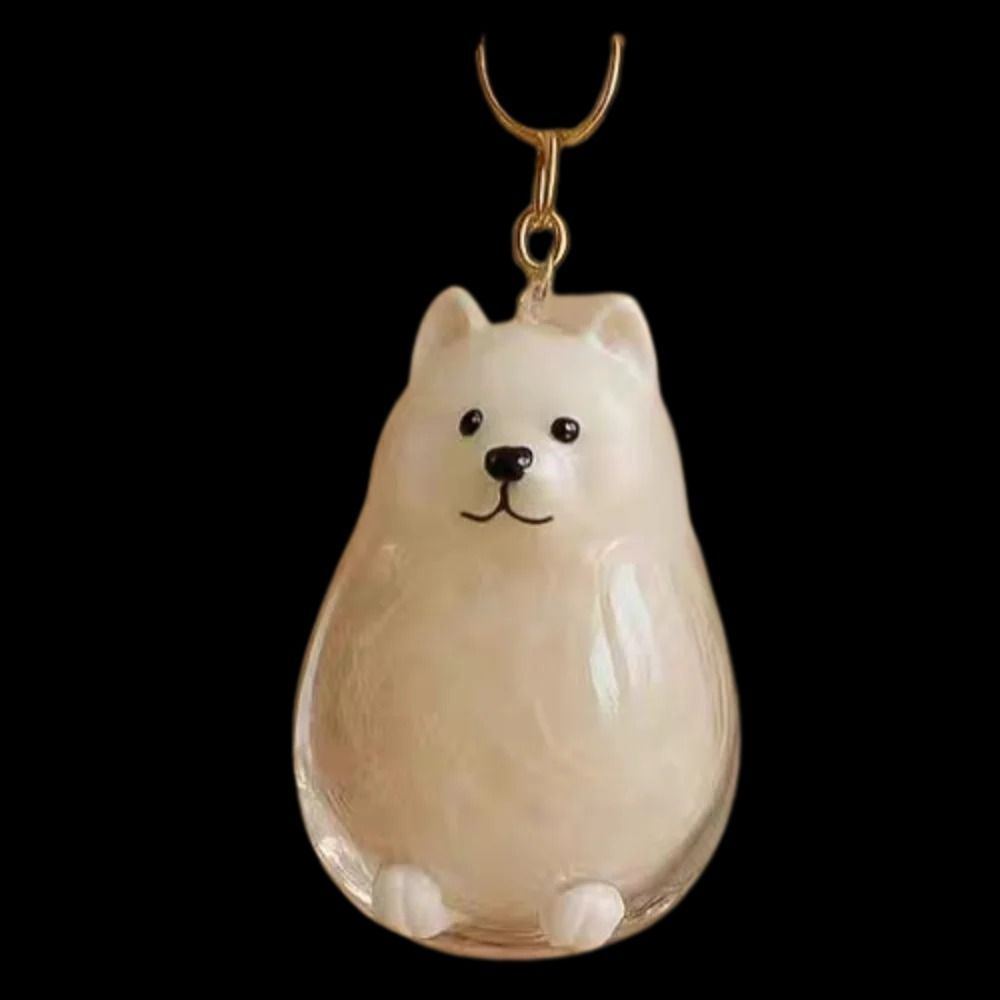 Cartoon Puppy Hair Keepsake Keychain