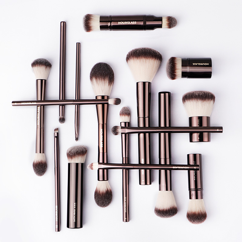 Professional Hourglass Makeup Brushes for Powder, Foundation, Concealer, Blusher, Bronzer, Eye Shadow, Eyebrow, Eyeliner