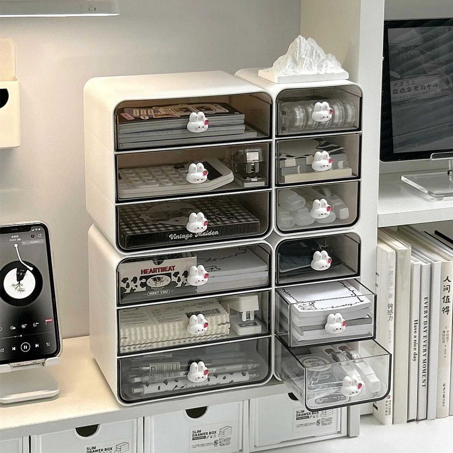 Desktop Drawer Storage Organizer Box