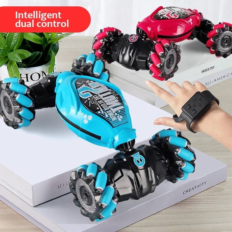 4WD RC Drift Car with Music LED Lights Gesture Remote Spray Stunt Car
