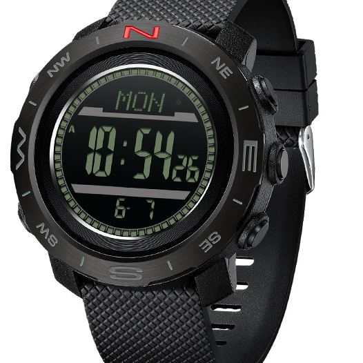 Altitude Temperature Mountaineering Watch Light Smart Step Counting Compass Outdoor Sports Watch Waterproof Electronic Watch