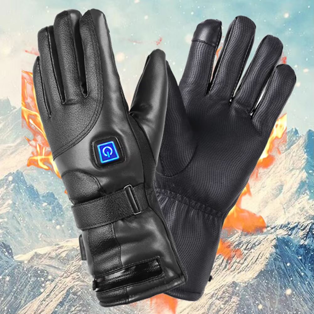 Rechargeable Heated Touchscreen Gloves Waterproof Thermal Hand Warmers for Outdoor Winter Use