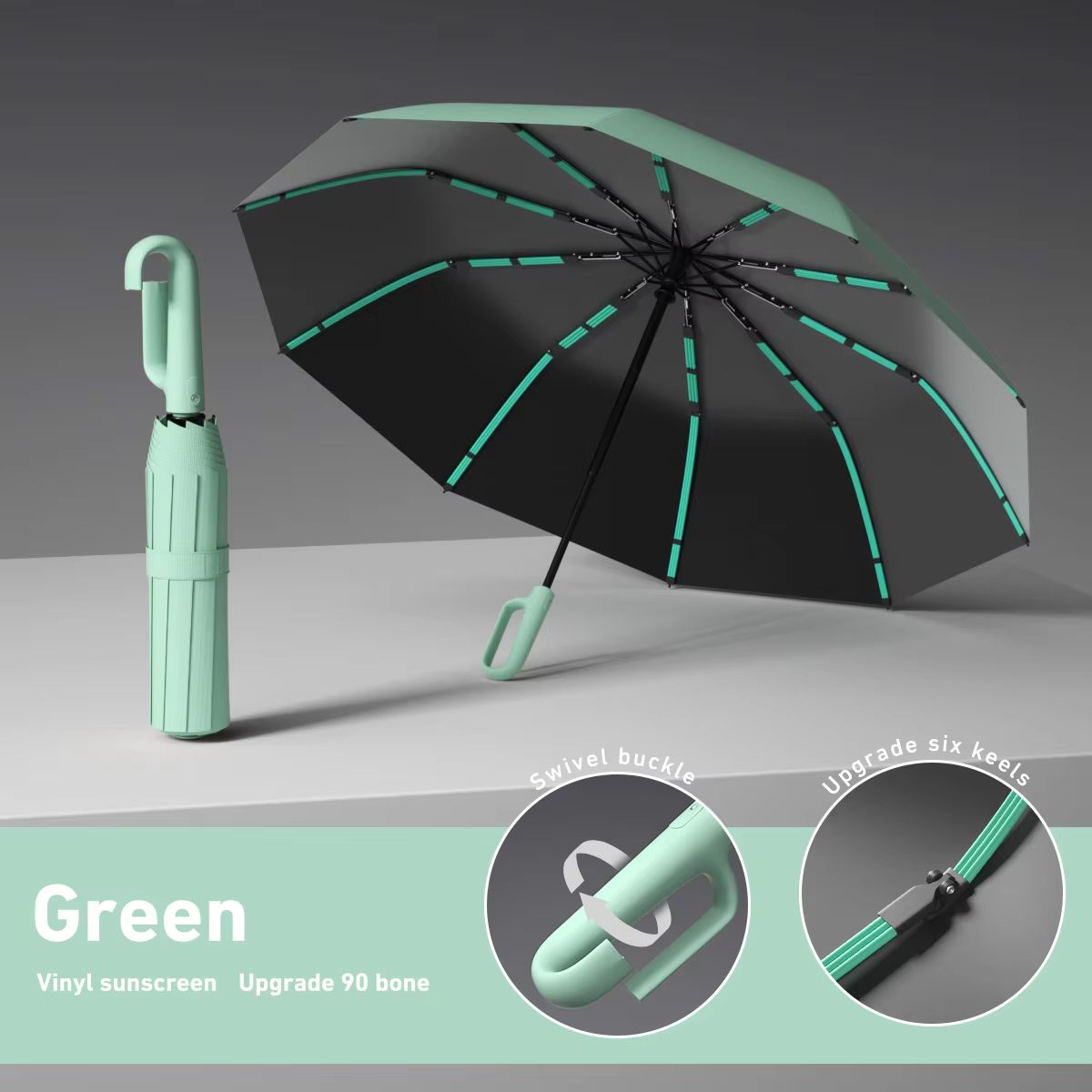 Automatic Folding Umbrella – Windproof Double-Layer, Portable and Sturdy Design for Men and Women