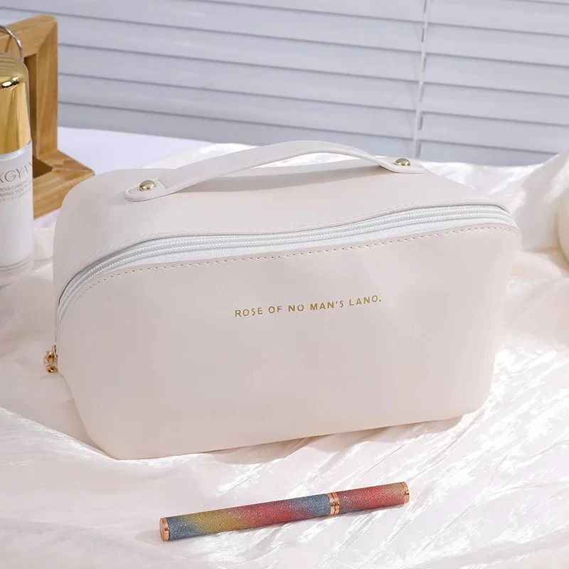 Mens Business PU Leather Travel Toiletry Bag