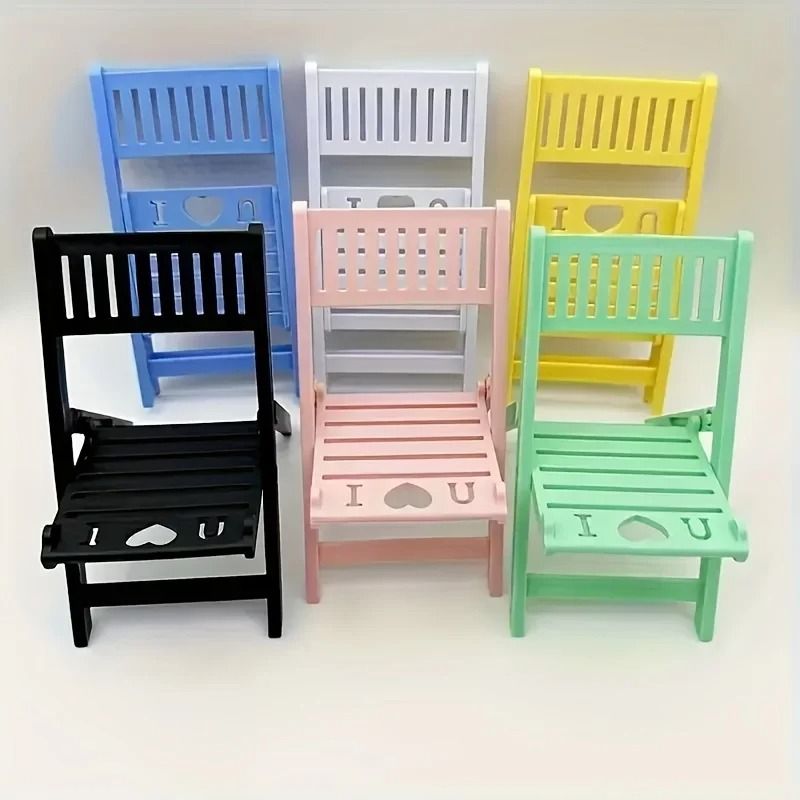 3pcs Mini Beach Chair Cell Phone Stand
