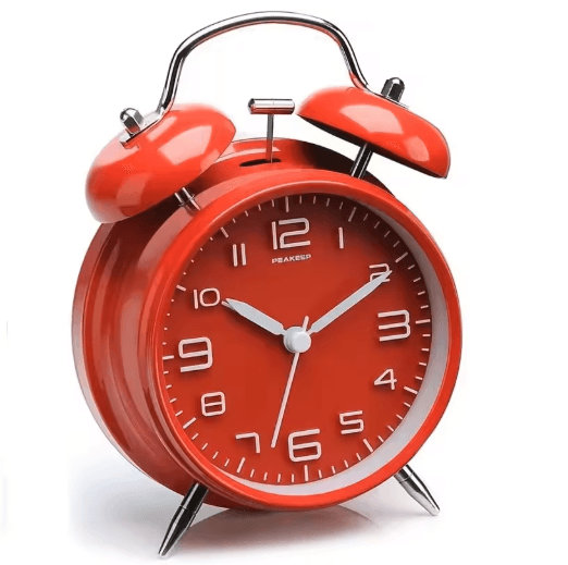 Classic Twin Bell Alarm Clock Loud Metal Desk Clock with Backlight Display