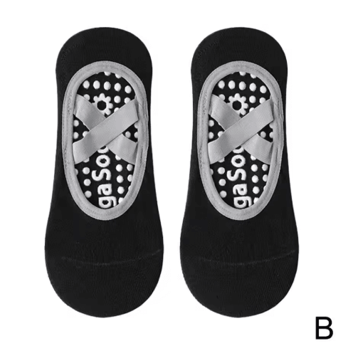 Professional Womens Anti Slip Yoga Socks Breathable Grip and Strap Pilates and Ballet Socks