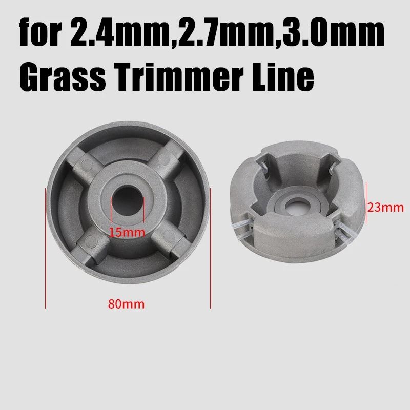 Universal Aluminum Alloy Lawn Mower Head Replacement with Nylon Steel Line