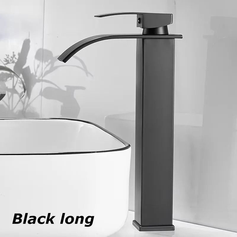 Modern Waterfall Bathroom Sink Faucet Dual Control Hot and Cold Mixer Tap