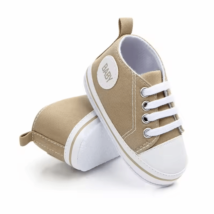 LittleStep Baby Canvas First Walker Sneakers – Soft Sole Infant Crib Shoes for Comfortable Early Steps