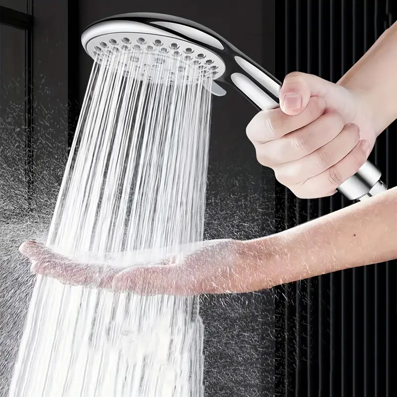 Five-speed Large Water Outlet Shower Head Set Adjustable High Quality Plastic Sealed Universal Handheld Bathroom Shower
