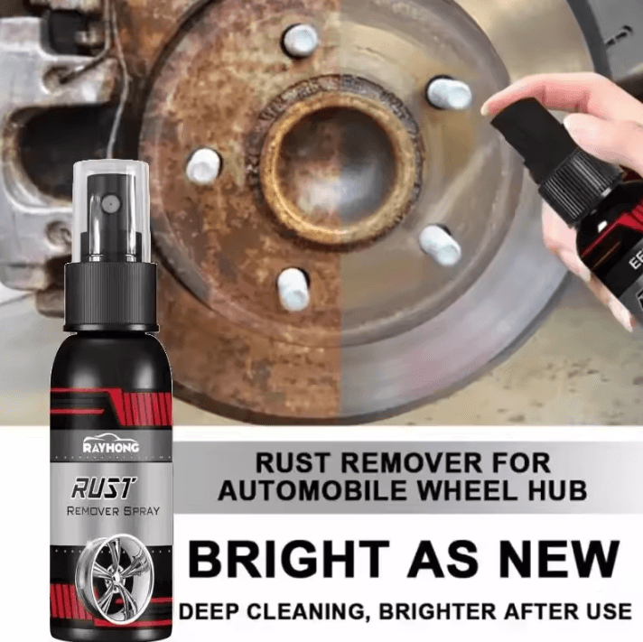 30ML Car Rust Remover Spray Iron Powder Rust Remover for Metal and Chrome Surfaces
