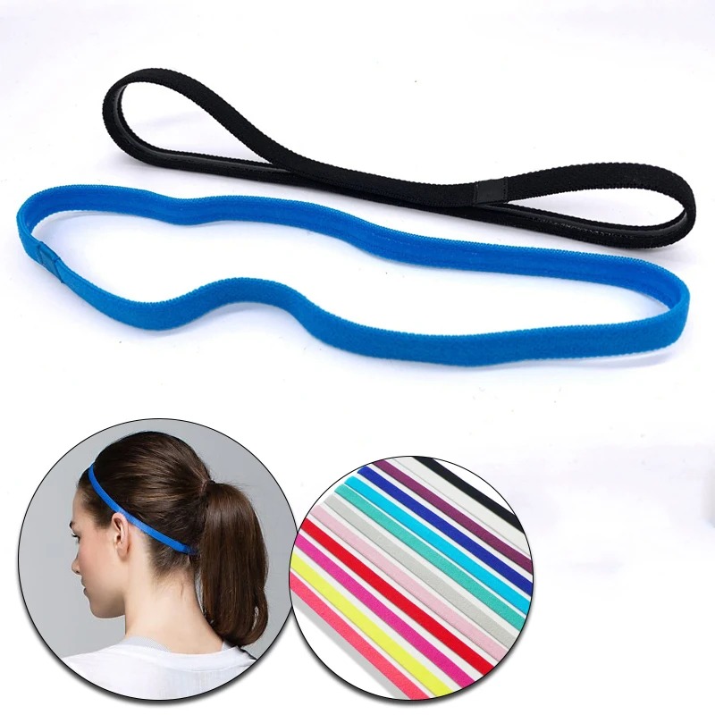 Anti-Slip Yoga Headbands for Women & Men | Elastic Sports Sweatbands for Running & Football