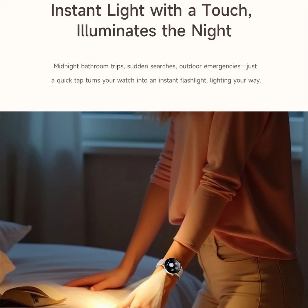 Women AMOLED Bluetooth Calling Smartwatch with Flashlight