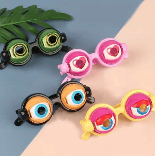 Funny Novelty Glasses Toys Plastic Prank Glasses for Parties and Gifts