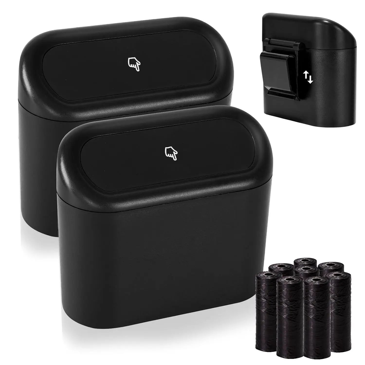 Universal Leakproof Car Trash Can with Lid – Mini Vehicle Garbage Bin Organizer