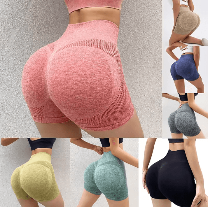 Womens High Waist Sports Shorts for Fitness, Cycling, Jogging and Yoga