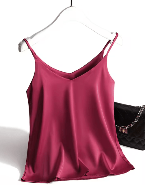 Spaghetti strap cami satin tank top summer camisole
