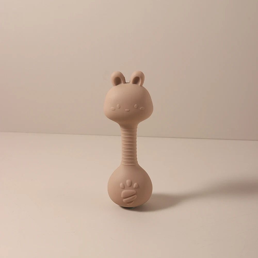Ergonomic Silicone Duck Handheld Rattle – BPA-Free Teething Shaker & Molar Toy