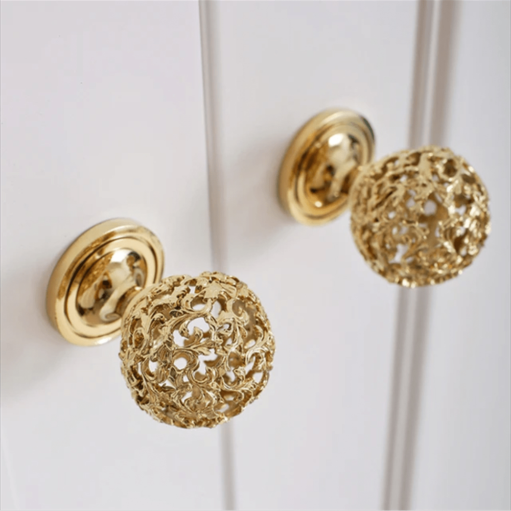 Polished Ball Cabinet Knob Zinc Alloy Round Drawer Pull