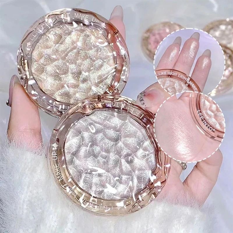 High-Gloss Illuminating Palette – Professional Glitter Highlight & Contour Duo