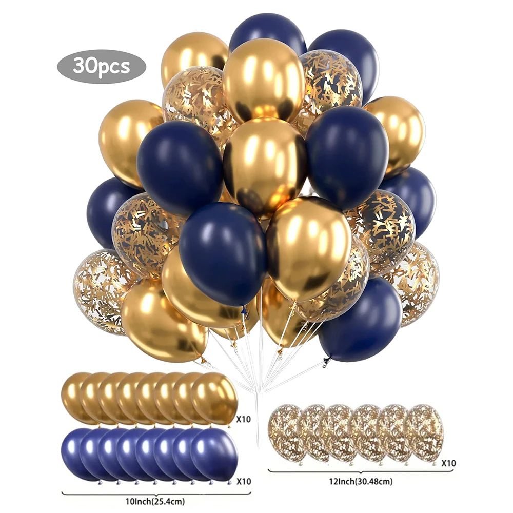 White and Gold Party Balloon Set