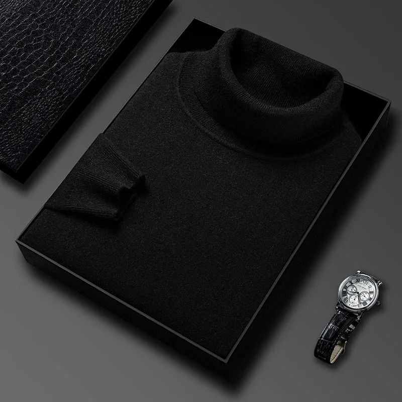 Mens Slim Fit Turtleneck Sweater Anti Pilling Knit Pullover