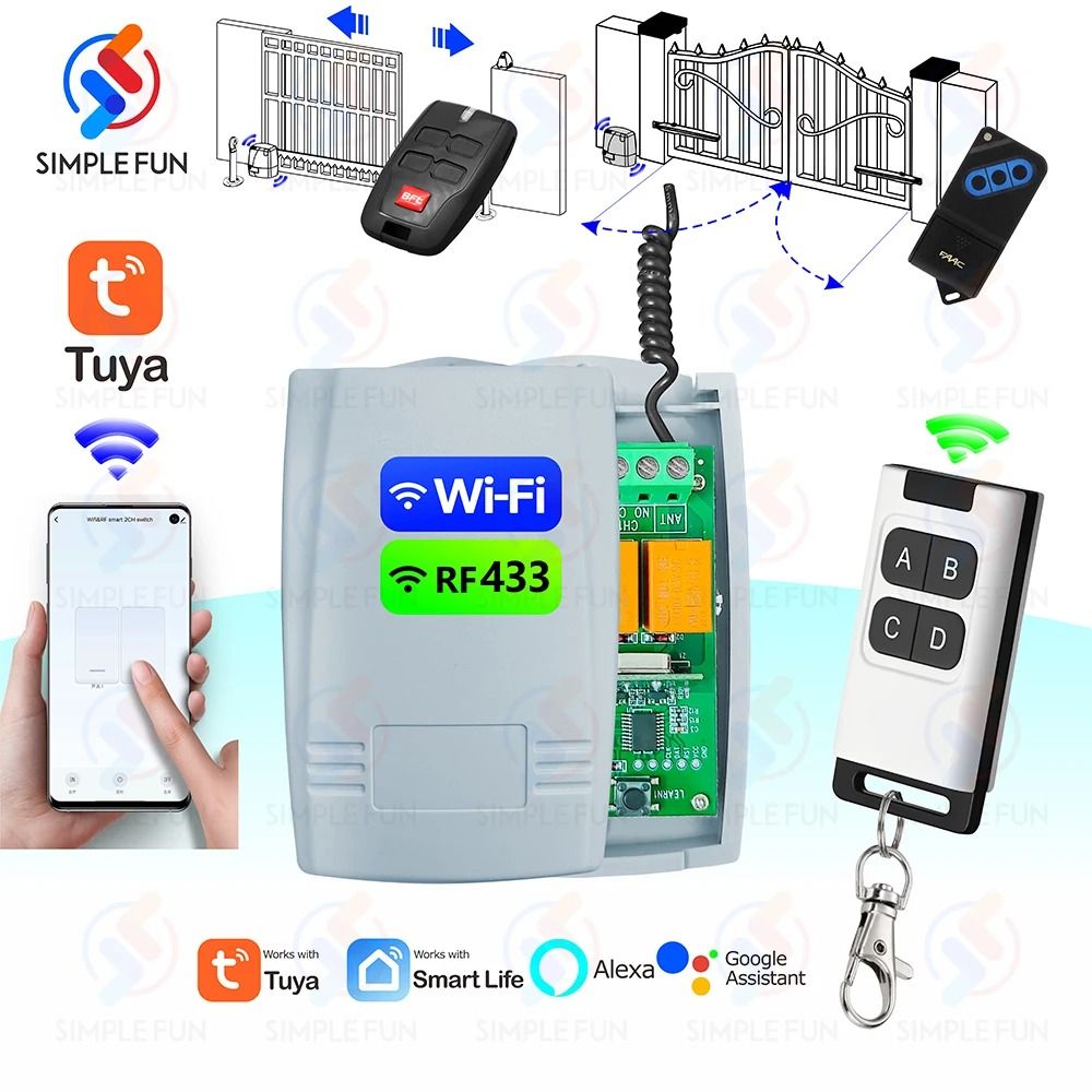WiFi RF Garage Gate Sliding Door Opener Tuya Smart Switch