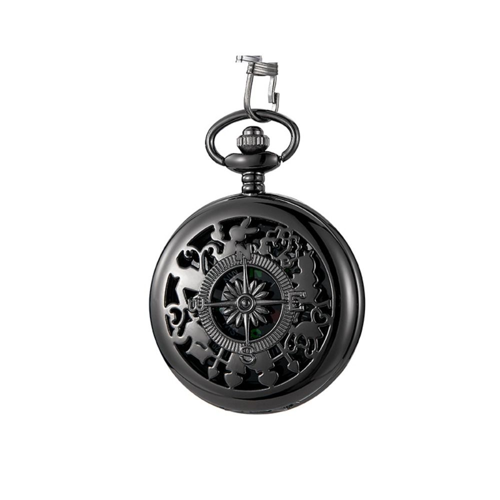 Vintage Pocket Compass with Chain for Hiking, Camping Navigation and Outdoor Survival