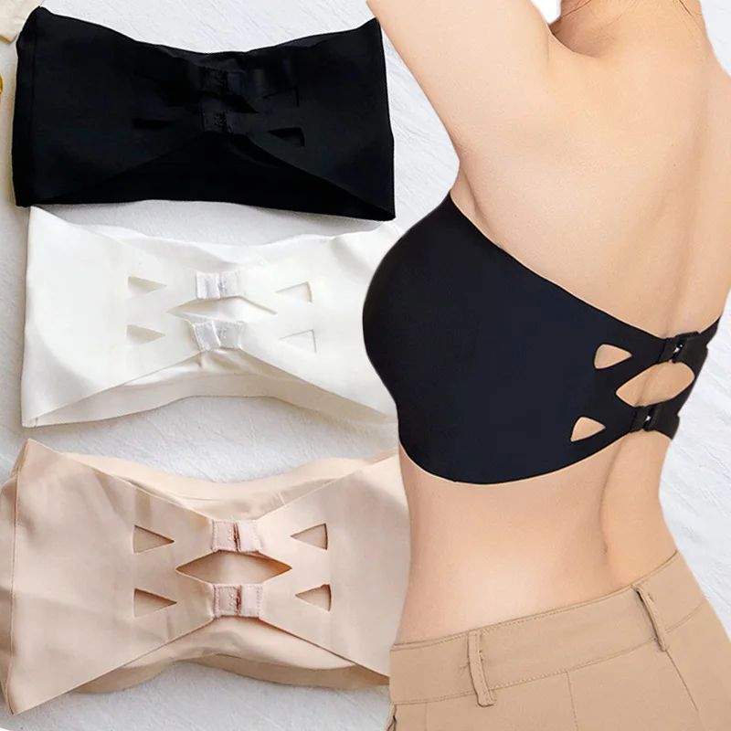 SilkyAir Ice Silk Strapless Seamless Tube Top Bra