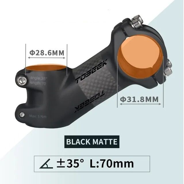 Ultralight Carbon and Aluminum MTB Handlebar Stem 31.8 mm