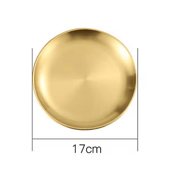 Durable Rust-Proof Camping Plates – Metal Round Serving Plate Set
