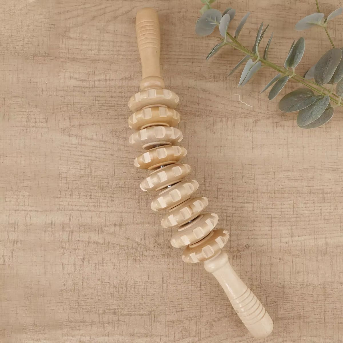 Wooden Therapy Massager Roller – Deep Tissue Fascia & Cellulite Relief Stick