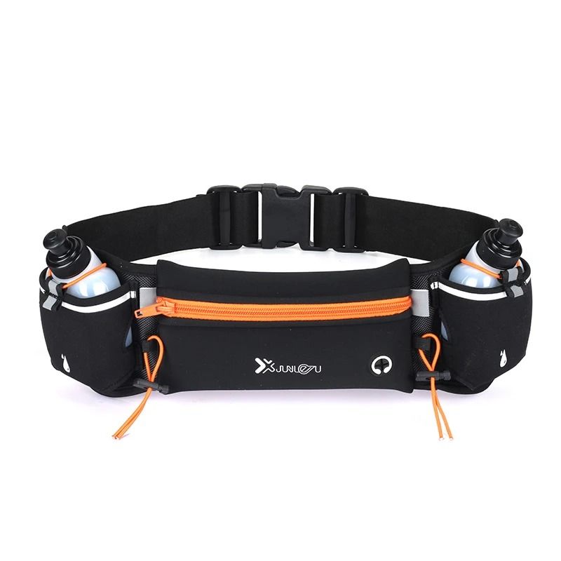 Marathon Trail Running Waist Pack with Dual Pockets and Water Bottle Holder