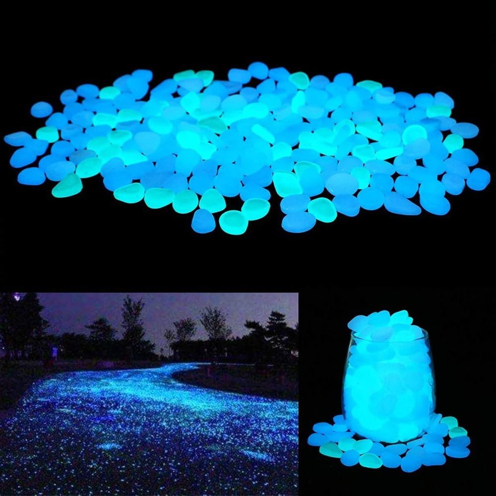 Glow In The Dark Pebbles 500pcs Luminous Garden Decorative Stones