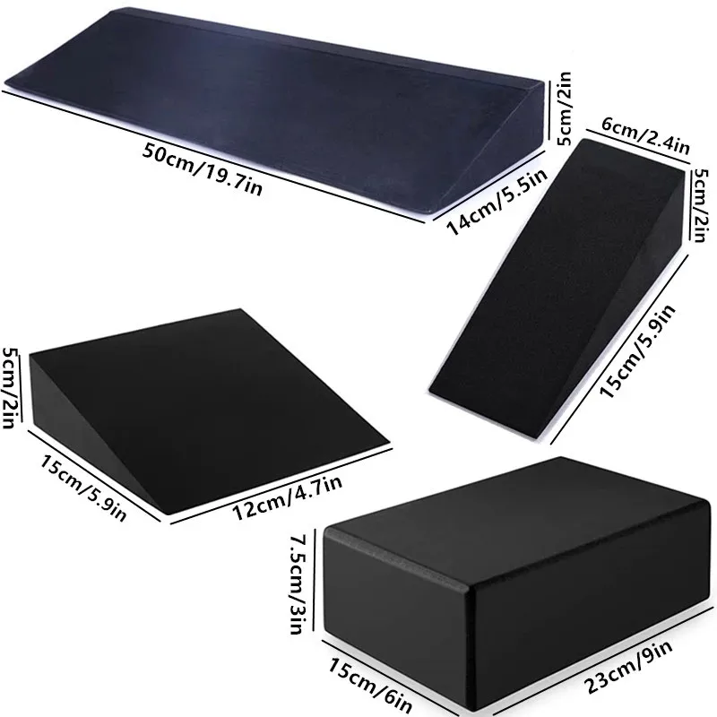 EVA Yoga Foam Wedge Slont Boards Stretch Block to Improve Lower Leg Strength, Stability Training & Fitness Tools