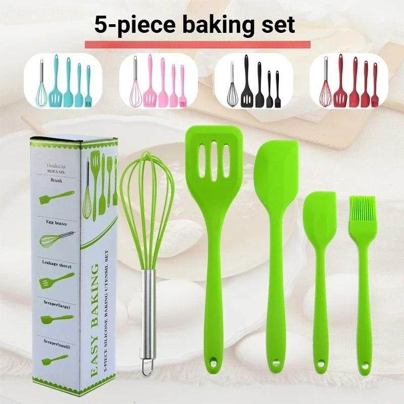 5-Piece Kitchen Silicone Baking Tool Set – All-Purpose Cooking & Pastry Kit