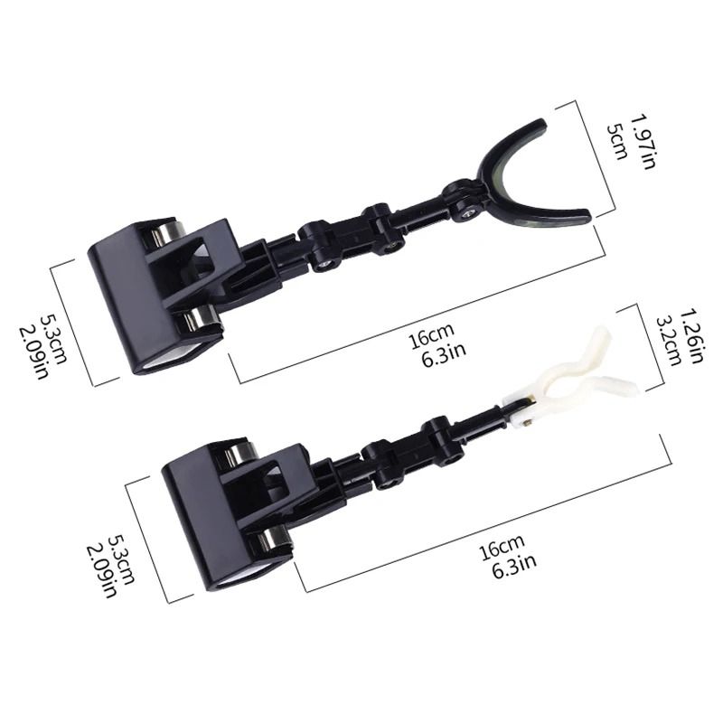 360 Rotatable Fishing Rod Holder Bucket Clip Set of 2