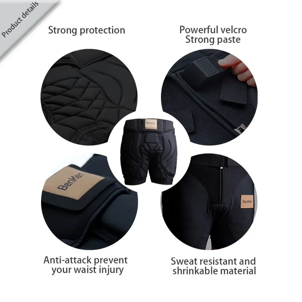 Ski Impact Protection Padded Shorts for Snowboarding, Skiing, Skating, Cycling and Outdoor Sports