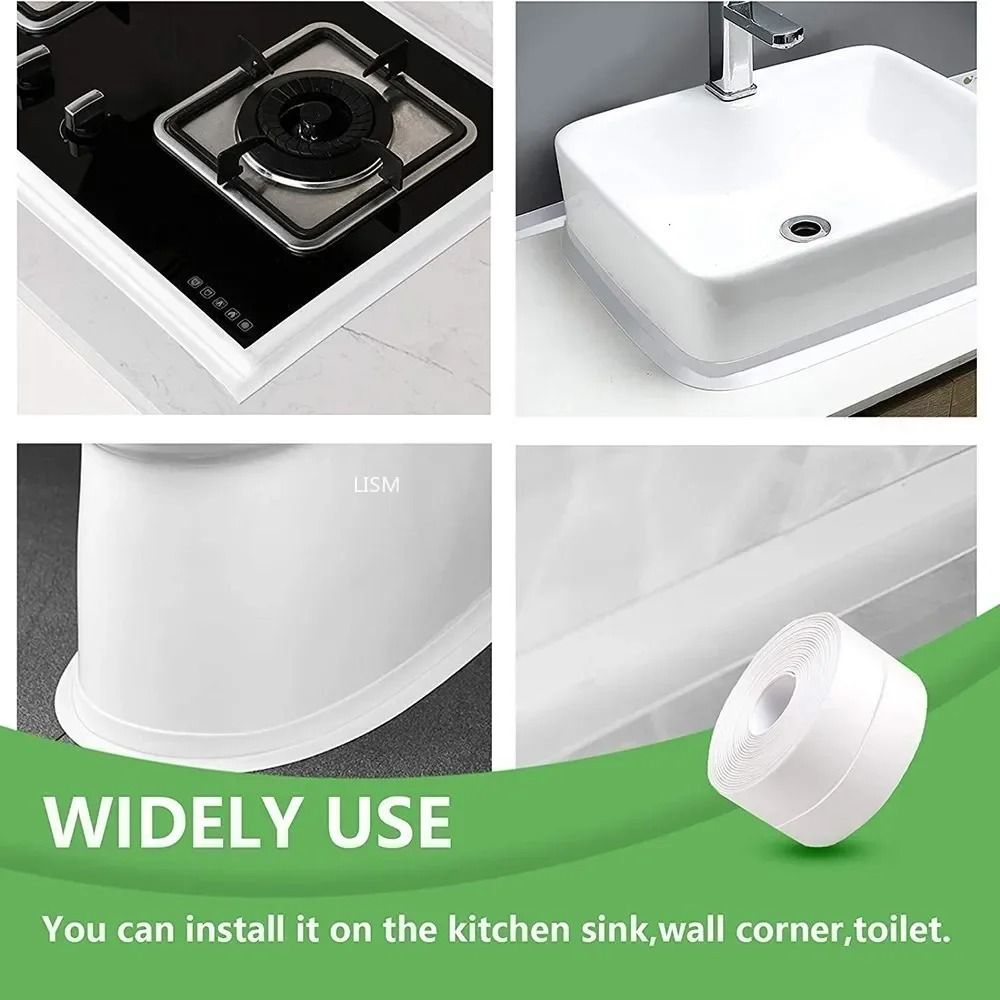 PVC Waterproof Sealing Tape for Bathroom Kitchen Caulk Strip