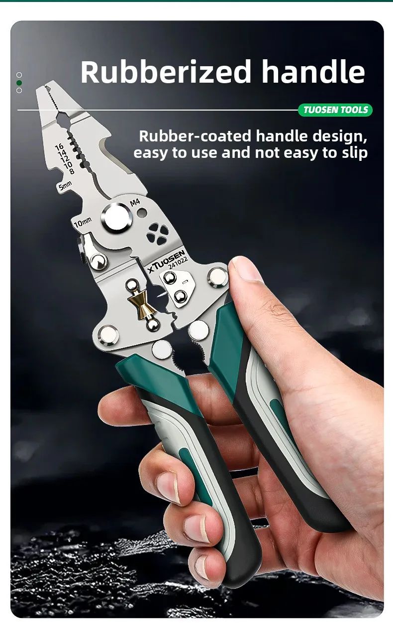 TUOSEN Multifunction Foldable Wire Stripper Pliers