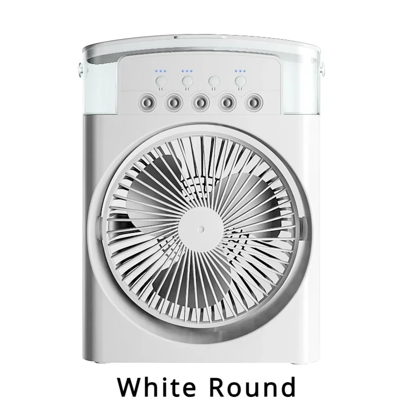 USB Rechargeable Mist Fan Humidifier LED Night Light Portable for Home Office Travel Desktop