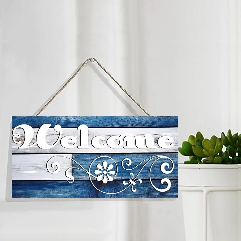 Rustic Welcome Sign Wooden Wall Decor for Cozy Farmhouse Entryways