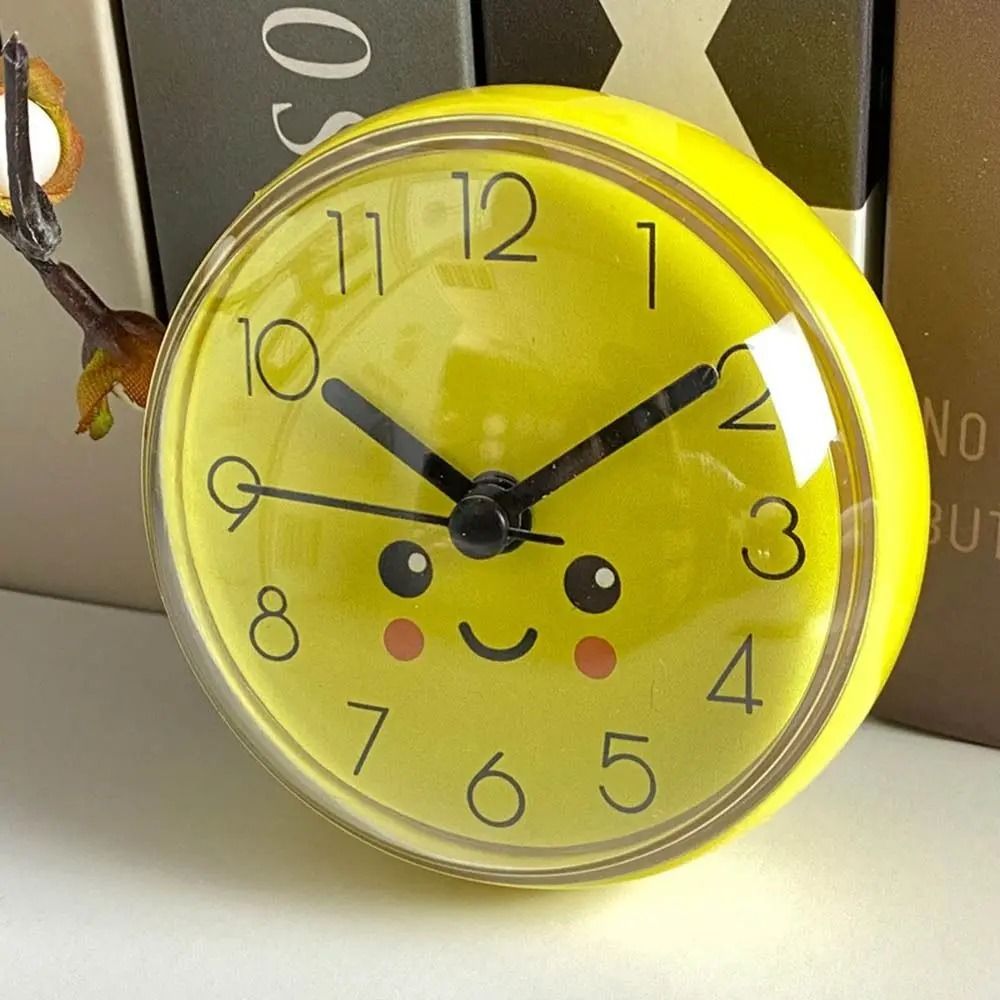 Waterproof Suction Clock Mini Bathroom Wall Clock Anti Fog Shower Timer